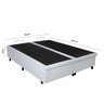 Cama Box Baú King 193x203x42cm Courino Linho Branco com Pistão a Gás - 3