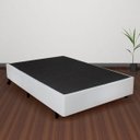 Ver imagem 2 de Cama Box Casal 138x188x26cm Courino Linho Branco