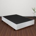 Ver imagem 2 de Cama Box Casal 138x188x26cm Courino Linho Branco