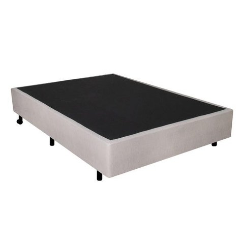 Cama Box Casal 138x188x26cm Courino Linho Areia