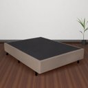 Ver imagem 2 de Cama Box Casal 138x188x26cm Courino Linho Bege