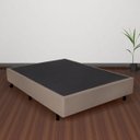Ver imagem 2 de Cama Box Casal 138x188x26cm Courino Linho Bege
