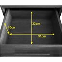 Ver imagem 4 de Mesa de Cabeceira Rubi 3 Gavetas MDF Moderno Cinamomo Leifer Móveis