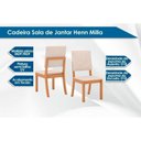 Ver imagem 4 de Conjunto: Mesa de Cozinha Orus C/ Tampo Madeirado 120x80cm e 4 Cadeiras Milla Nature/off White -