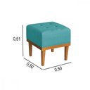 Ver imagem 3 de Puff Quadrado Linho Sala Quarto Banqueta Decorativo Linho Verde