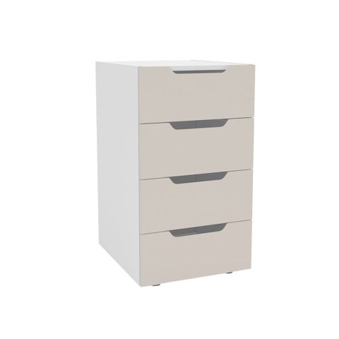 Gaveteiro Madri 4 Gavetas Creme/branco - Politorno