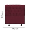 Ver imagem 3 de Cabeceira Estofada Cama Box Solteiro 100cm París Corino Bordo- Mabe Magazine