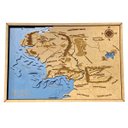 Ver imagem 2 de Quadro Mapa da Terra Média em alto relevo 3D Geek Marketplace