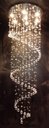 Ver imagem 2 de Lustre De Cristal Legítimo Espiral Com 1,50 Metros De Altura Base Inox Polido Com 50CM De Diâmetro