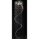 Ver imagem 1 de Lustre De Cristal Legítimo Espiral Com 1,50 Metros De Altura Base Inox Polido Com 50CM De Diâmetro