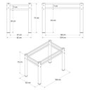 Ver imagem 4 de Base para Mesa de Vidro Jantar 4 Lugares Preta Retangular