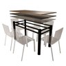 Base para Mesa de Vidro Jantar 6 Lugares Preta Retangular - 2