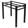 Base para Mesa de Vidro Jantar 6 Lugares Preta Retangular - 3