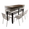 Base para Mesa de Vidro Jantar 8 Lugares Preta Retangular - 1