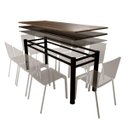 Ver imagem 2 de Base para Mesa de Vidro Jantar 8 Lugares Preta Retangular