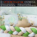 Ver imagem 2 de Kit Berço Safari Menino 11 Peças Estampado de Bichinhos + Naninha:verde