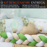 Kit Berço Safari Menino 11 Peças Estampado de Bichinhos + Naninha:verde - 2