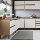 Ver imagem 3 de Armário de Cozinha Aéreo 80 cm 1 Porta Canto Reversível Vitória Rimo Carvalho/Off White