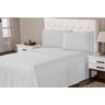 Jogo de Lençol Percal 400 Fios Suave Feito Algodão Queen 3 Peças Branco Casa Dona - 2