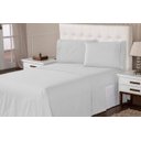 Ver imagem 2 de Jogo de Lençol Percal 400 Fios Suave Feito Algodão King 3 Peças Branco Casa Dona