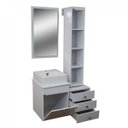 Ver imagem 3 de Conjunto para Banheiro com Espelheira, Gabinete, Cuba e Torre Giratória Évora Corso