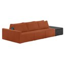 Ver imagem 1 de Sofá Ilha 3 Lugares Living 312cm Modulado Sala Lary Bouclê Mostarda/pu Pto K01 - D'Rossi