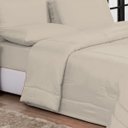 Ver imagem 2 de Kit Edredom Casal Queen Jogo de Lençol 06 peças Aconchego Dupla Face Casa Dona Bege