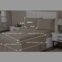 Ver imagem 4 de Jogo de Lençol Suave Feito Algodão Casal 3 Peças Bege Casa Dona