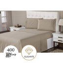 Ver imagem 2 de Jogo de Lençol Suave Feito Algodão Casal 3 Peças Bege Casa Dona