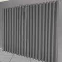 Ver imagem 1 de cortina para apartamento varao Celina 2,80 x 2,40 cinza