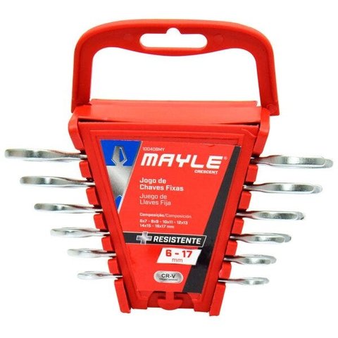 JOGO DE CHAVES FIXAS MAYLE COM 6 FERRAMENTAS