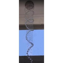 Lustre De Cristal Espiral Para Vão De Escada Com 3,60 Metros De Altura,Base De Inox Com 40CM De Diâm - 1