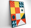 Ver imagem 3 de Quadro Geométrico Colorido 15 - 60x90 Cm - Tecido Canvas