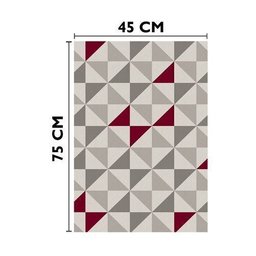 Tapete Capacho 45 x 75cm Antiderrapante Geometrico Standard Casa Dona - 3