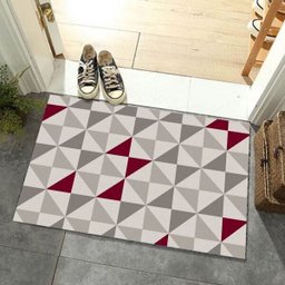 Tapete Capacho 45 x 75cm Antiderrapante Geometrico Standard Casa Dona - 2