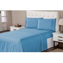 Ver imagem 1 de Kit Edredom QUEEN 6 Peças Dupla Face Italiano Macio Azul Casa Dona