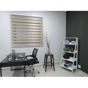 Persiana Pronta Rolo Zebra Semi  Blackout 160L x 220A Dourada