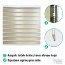 Ver imagem 3 de Persiana Pronta Rolo Zebra Semi  Blackout 160L x 220A Dourada