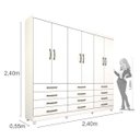 Ver imagem 4 de Guarda-Roupa Casal com Pés 6 Portas 12 Gavetas Atlanta Tcil Móveis