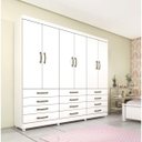 Ver imagem 1 de Guarda-Roupa Casal com Pés 6 Portas 12 Gavetas Atlanta Tcil Móveis