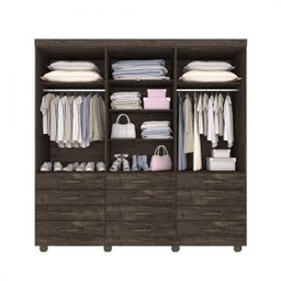 Guarda-Roupa Casal com Pés 6 Portas 12 Gavetas Atlanta Tcil Móveis - 2 Guarda-Roupa Casal com Pés 6 Portas 12 Gavetas Atlanta Tcil Móveis - 2