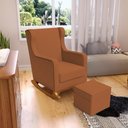 Ver imagem 2 de Poltrona de Amamentação com Balanço Mavie L02 Bouclê Terracota - Lyam Decor