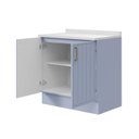 Ver imagem 5 de Balcão Planejado 2 Portas 80cm com Tampo Marselha CabeCasa MadeiraOriginals Azul/Sereno