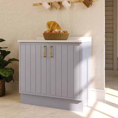 Balcão 2 Portas 80cm com Tampo Marselha Cabecasa Madeiraoriginals