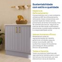 Ver mais imagens de Balcão Planejado 2 Portas 80cm com Tampo Marselha CabeCasa MadeiraOriginals Azul/Sereno