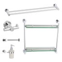 Ver imagem 1 de Kit Acessório De Banheiro Linha ZEN Completo 5pçs Premium