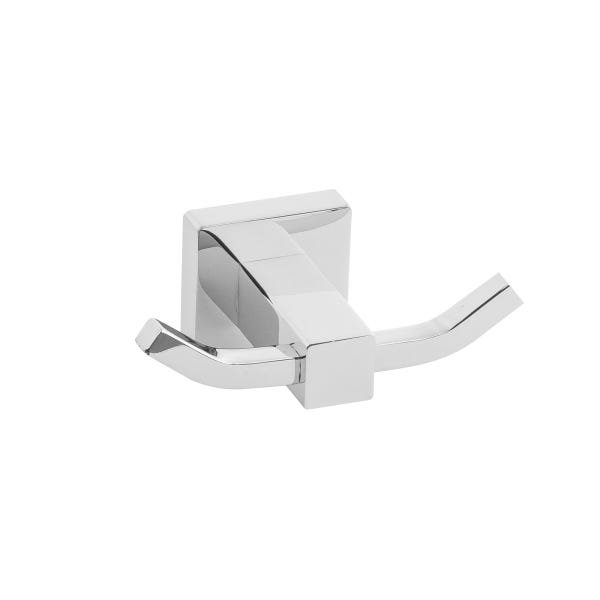 Kit Toalheiro Porta Toalha 60cm e Cabide Duplo Luxo Cromado - 4