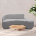 Ver imagem 2 de Sofá Curvo 02 Lugares 150cm Eron Braço Direito Bouclé Cinza Claro - Nexta Casa