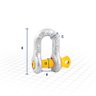 Manilha Reta Para Cabo de Aço 5/16" Plus - Vonder - 2