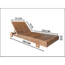 Ver imagem 2 de Kit 3 Espreguiçadeira Allegra Madeira Maciça Piscina Lazer Nogueira Proteção Uv